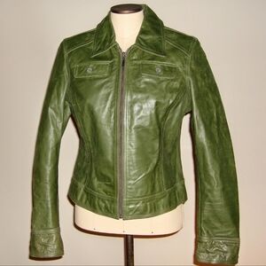 Mossimo Green Leather Jacket